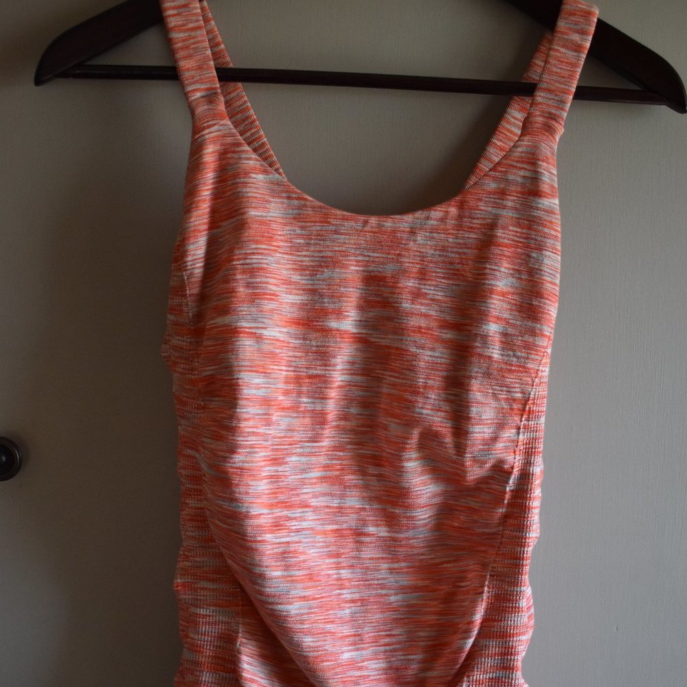 Athleta Sport Stretch Tank Top XS Orange Heather - Picture 1 of 9